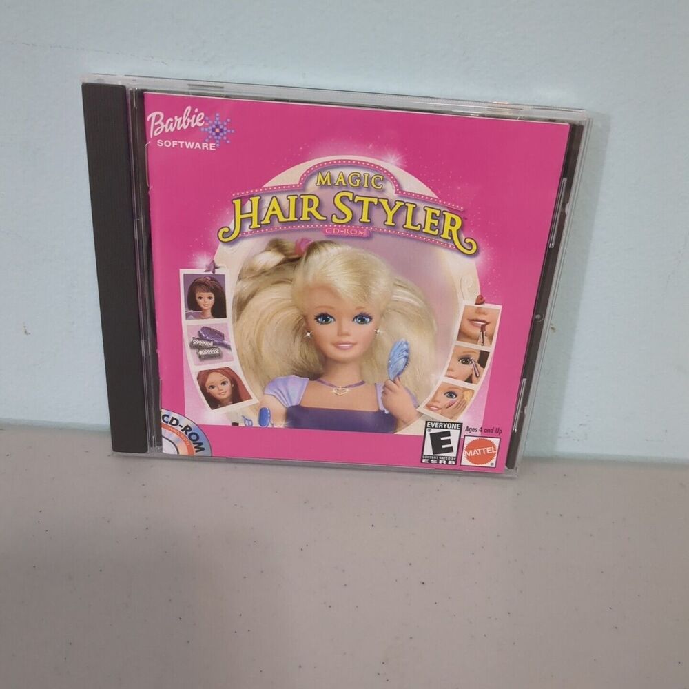 1997 MATTEL BARBIE MAGIC HAIR STYLER COMPUTER GAME CD-ROM WINDOWS 95